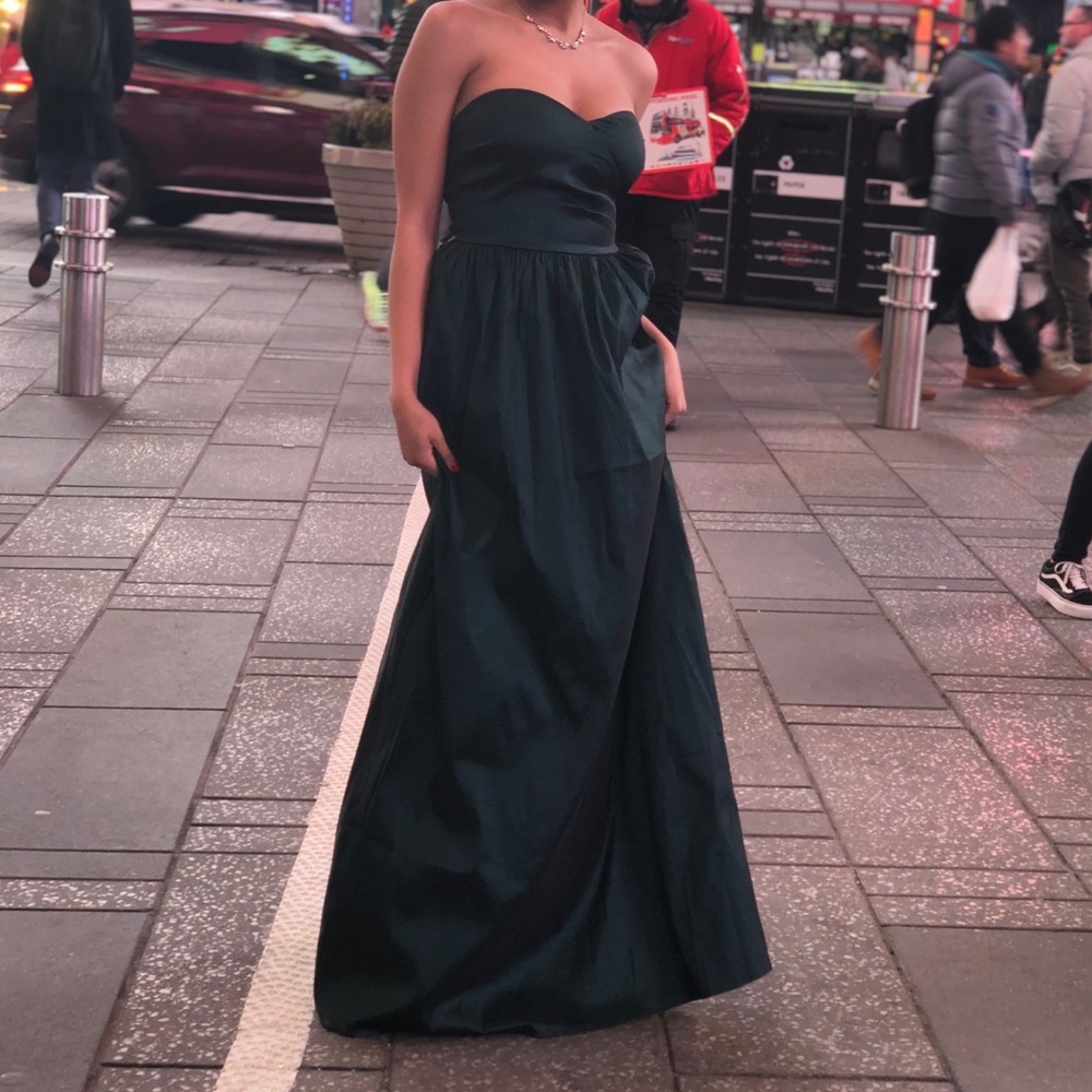 Emerald Green Prom Dress | Sweetheart strapless dress